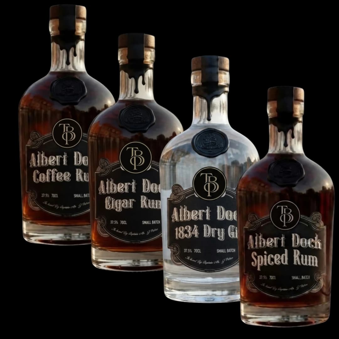 The Black Pearl Distillery rum bottle